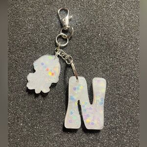 Resin letter “N” keychain $12